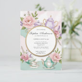 Regiezeit Florals Bridgerton Brautparty Einladung (Stehend Vorderseite)