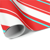 Regimentalstreifen mit rotem, weißem Slanted Geschenkpapier (Rolleneckpunkt)