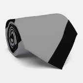 Regimentstreifen schwarz und silber krawatte (Gerollt)