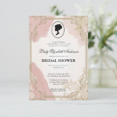 Regimezeit Florals Bridgerton Brautparty Invit Einladung (Stehend Vorderseite)