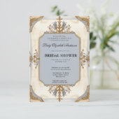 Regimezeit Florals Bridgerton Brautparty Invit Einladung (Stehend Vorderseite)