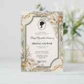 Regimezeit Florals Bridgerton Brautparty Invit Einladung (Stehend Vorderseite)