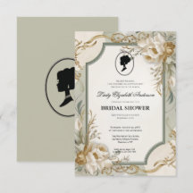 Regimezeit Florals Bridgerton Brautparty Invit