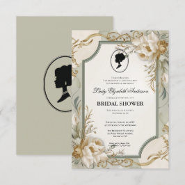 Regimezeit Florals Bridgerton Brautparty Invit Einladung