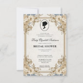 Regimezeit Florals Bridgerton Brautparty Invit Einladung (Vorderseite)