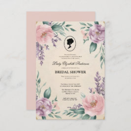 Regimezeit Florals Bridgerton Brautparty Invit Einladung