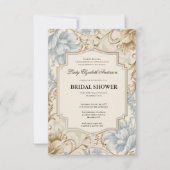 Regimezeit Florals Bridgerton Brautparty Invit Einladung (Vorderseite)