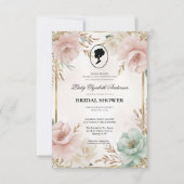 Regimezeit Florals Bridgerton Brautparty Invit Einladung (Vorderseite)