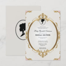 Regimezeit Florals Bridgerton Brautparty Invit