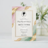 Regimezeit Florals Bridgerton Brautparty Invit Einladung (Stehend Vorderseite)