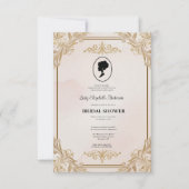 Regimezeit Florals Bridgerton Brautparty Invit Einladung (Vorderseite)