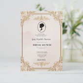 Regimezeit Florals Bridgerton Brautparty Invit Einladung (Stehend Vorderseite)