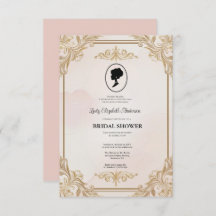 Regimezeit Florals Bridgerton Brautparty Invit