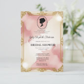 Regimezeit Florals Bridgerton Brautparty Invit Einladung (Stehend Vorderseite)