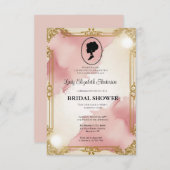 Regimezeit Florals Bridgerton Brautparty Invit Einladung (Vorne/Hinten)