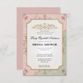 Regimezeit Florals Bridgerton Brautparty Invit Einladung (Vorne/Hinten)