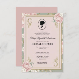 Regimezeit Florals Bridgerton Brautparty Invit Einladung