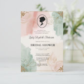 Regimezeit Florals Bridgerton Brautparty Invit Einladung (Stehend Vorderseite)