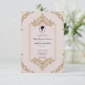 Regimezeit Florals Bridgerton Brautparty Invit Einladung (Stehend Vorderseite)