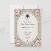 Regimezeit Florals Bridgerton Brautparty Invit Einladung (Vorderseite)