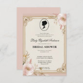 Regimezeit Florals Bridgerton Brautparty Invit Einladung (Vorne/Hinten)