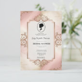 Regimezeit Florals Bridgerton Brautparty Invit Einladung (Stehend Vorderseite)