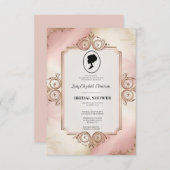 Regimezeit Florals Bridgerton Brautparty Invit Einladung (Vorne/Hinten)