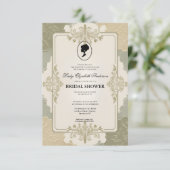 Regimezeit Florals Bridgerton Brautparty Invit Einladung (Stehend Vorderseite)