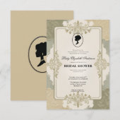 Regimezeit Florals Bridgerton Brautparty Invit Einladung (Vorne/Hinten)