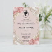 Regimezeit Florals Bridgerton Brautparty Invit Einladung (Stehend Vorderseite)