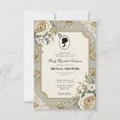 Regimezeit Florals Bridgerton Brautparty Invit Einladung (Vorderseite)