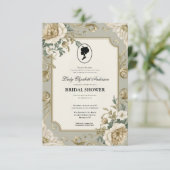 Regimezeit Florals Bridgerton Brautparty Invit Einladung (Stehend Vorderseite)