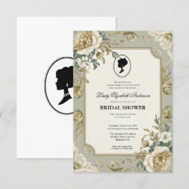 Regimezeit Florals Bridgerton Brautparty Invit Einladung