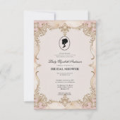 Regimezeit Florals Bridgerton Brautparty Invit Einladung (Vorderseite)