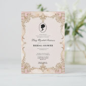 Regimezeit Florals Bridgerton Brautparty Invit Einladung (Stehend Vorderseite)