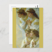 Regina Angelorum, Bouguereau 1900, Detail Angels Postkarte (Vorne/Hinten)