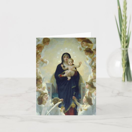 Regina Angelorum… Bouguereau 1900 Feiertagskarte (Vorderseite)