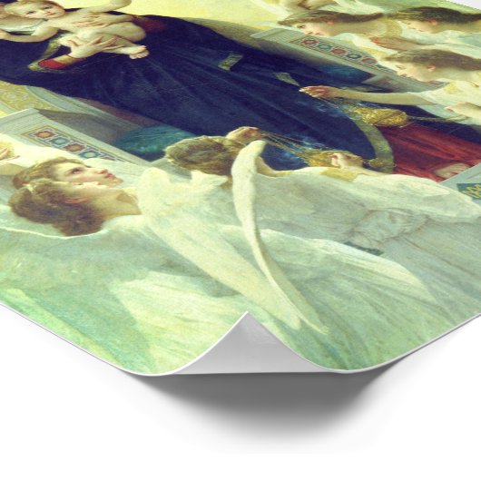 Regina Angelorum - William-Adolphe Bouguereau Poster (Ecke)