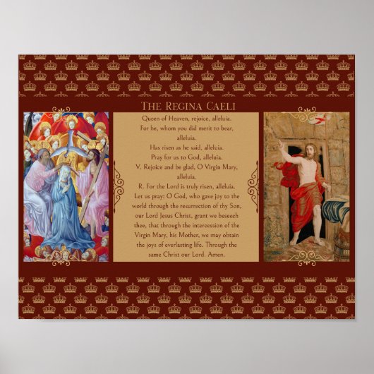 Regina Caeli mit Christus und Maria Poster (Vorne)