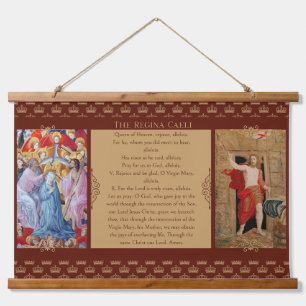 Regina Caeli mit Krönungs- und Auferstehungsgebet Wandteppich Mit Holzrahmen