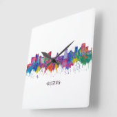 Regina Canada Skyline Quadratische Wanduhr (Winkel)