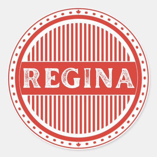 Regina City Pride Emblem – Canadian Identity Runder Aufkleber (Vorderseite)