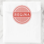Regina City Pride Emblem – Canadian Identity Runder Aufkleber (Tasche)