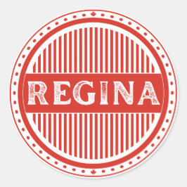 Regina City Pride Emblem – Kanadische Identität Runder Aufkleber