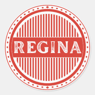 Regina City Pride Emblem – Kanadische Identität Runder Aufkleber