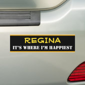 "REGINA" - "ES IST WO ICH GLÜCKLICH BIN" (Kanada) Autoaufkleber (Auf Auto)