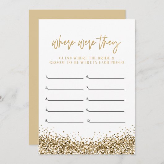 REGINA Gelbes Gold wo sie Brautparty waren Einladung (Vorne/Hinten)