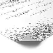 REGINA Glam Silver Sequins Ehezertifikat P Poster (Ecke)