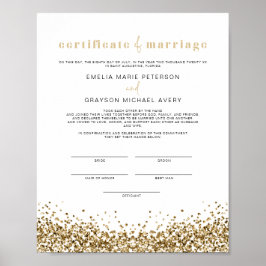 REGINA Glam Yellow Gold Eriage Certificate Poster