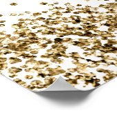 REGINA Glam Yellow Gold Sequins Hochzeit Poster (Ecke)